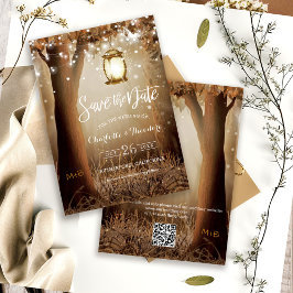 CR Code Rustic Country Wedding Save the Date Spara Datumet