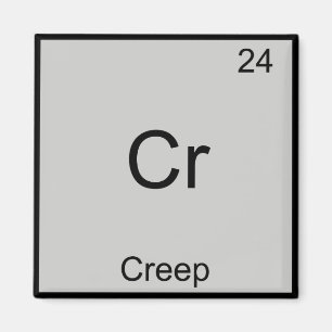 Cr - Creep Funny Chemistry Inslag-symbol Te Magnet