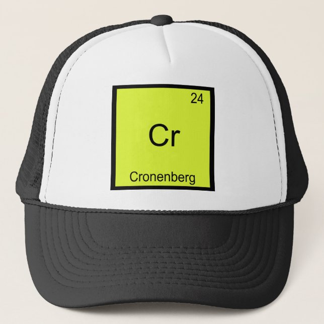 Cr - Cronenberg Rolig Kemitecken T-Shirt Keps (Framsida)