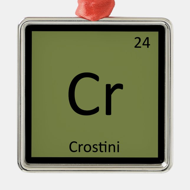Cr - Crostini Appetizer Chemistry Periodic Bord Julgransprydnad Metall (Framsidan)
