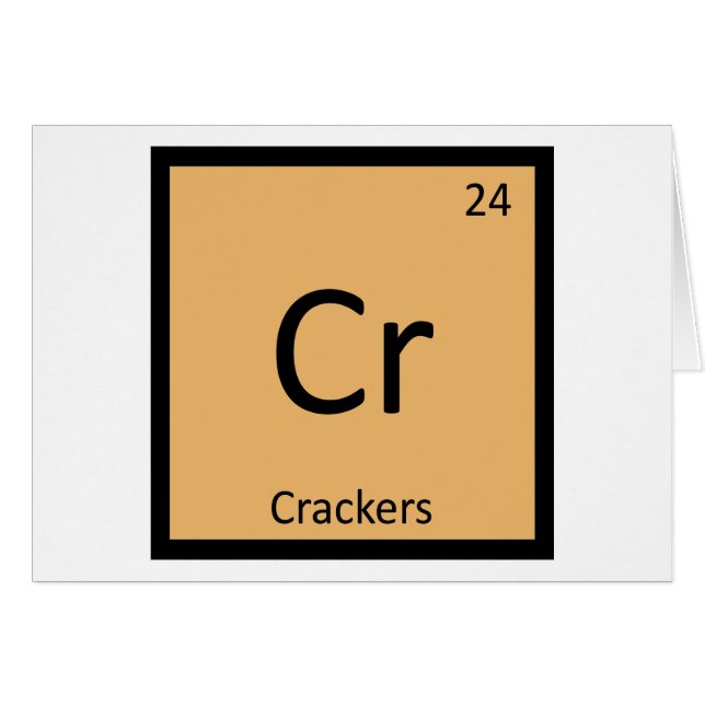 Cr - Kemisk symbol för kex Periodiska systemet Hälsningskort (Framsidan Horizontal)