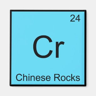 Cr - Kinesiska Stenar Roligt Kemiskt Element Symbo Magnet