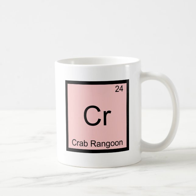 Cr - Krabba Rangoon Roligt Kemiskt Elemente Symbol Kaffemugg (Höger)