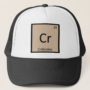 Cr - Krabbkakor Kemiskt Periodiskt Tabellsymbol Truckerkeps