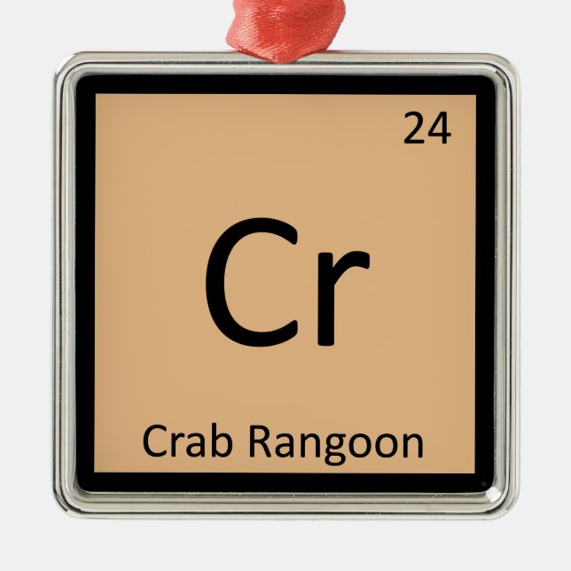 Cr - KRB Rangoon Appetizer Chemistry Symbol Julgransprydnad Metall (Framsidan)