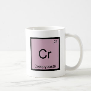 CR - Meme för symbol för Creepypasta kemiinslag Kaffemugg