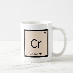 CR - symbol för bord för Crumpetskemi periodiskt Kaffemugg
