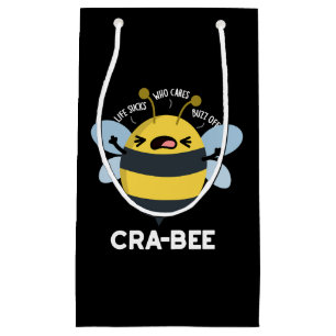 Cra-bee Funny Crabby Bee Pun Mörk BG