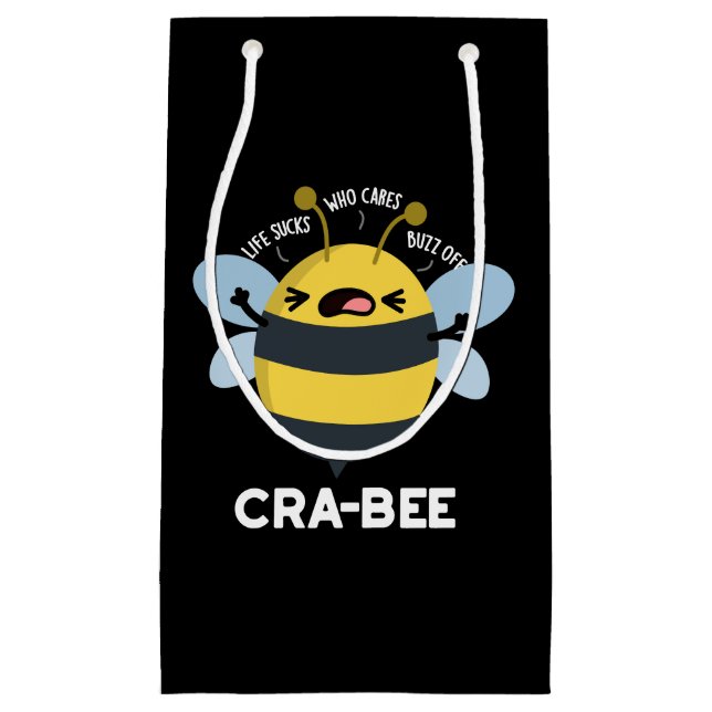 Cra-bee Funny Crabby Bee Pun Mörk BG (Framsidan)