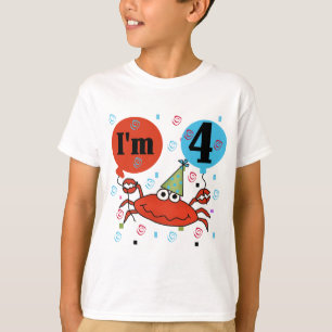Crab 4e födelsedagen Tshirts och presenter