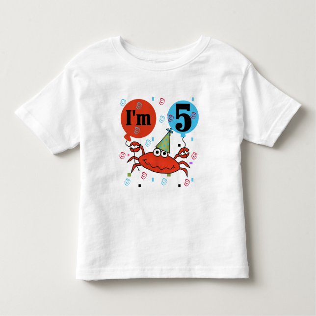 Crab 5:e födelsedag Tshirts och gåvor (Framsida)