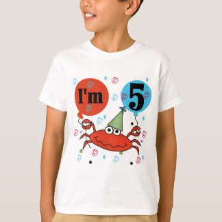 Crab 5:e födelsedag Tshirts och gåvor