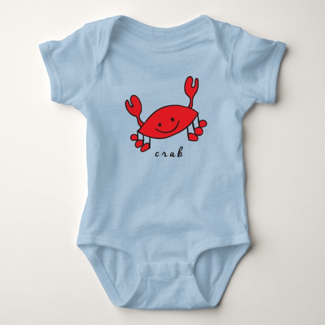 Crab Baby Bodykostym och One-Biet (med bas) T Shirt (Framsida)