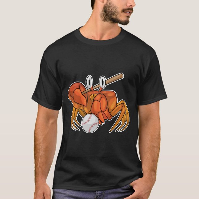 Crab Baseball fladdermus Baseball T Shirt (Framsida)