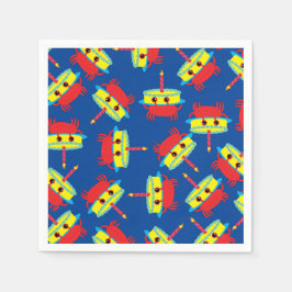 Crab Beach-Födelsedagsfest Pappersservett