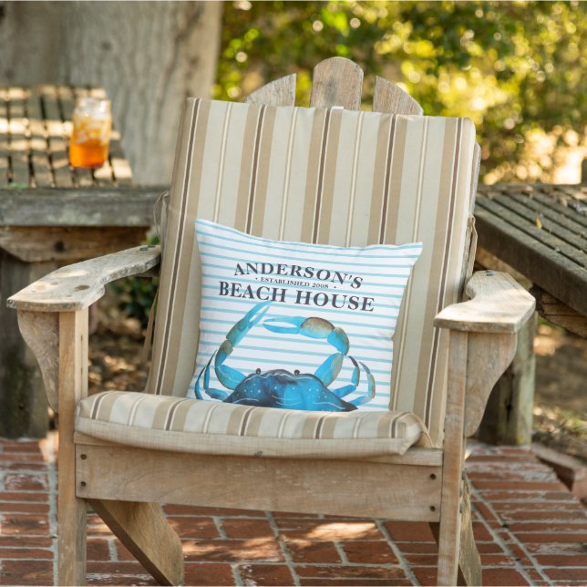 Crab Beach House Rand Exdoor Pillow Kudde (Stol)