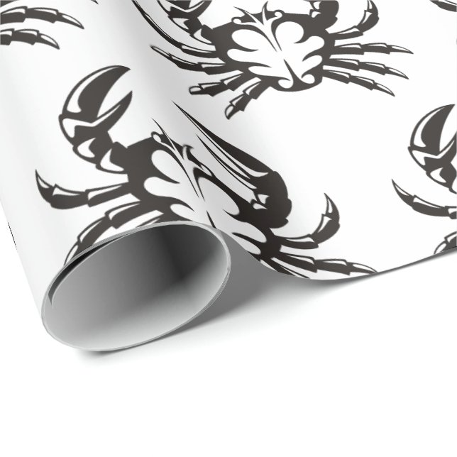 Crab Black Presentpapper (Rullad Hörn)