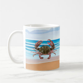 Crab Blue Beach Kaffemugg
