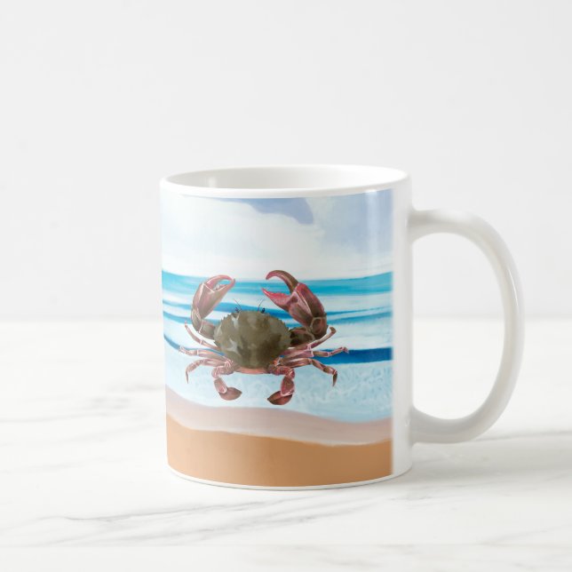 Crab Blue Beach Kaffemugg (Höger)