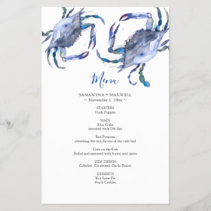 Crab Boil Budget Menus Flygblad