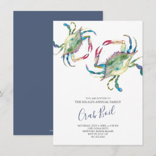 Crab Boil Family, sommaren Party Inbjudningar