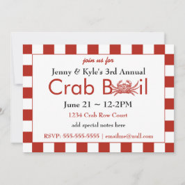 Crab Boil-inbjudningar Inbjudningar