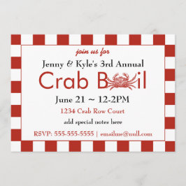 Crab Boil-inbjudningar Inbjudningar