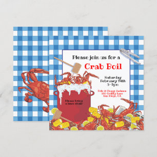 Crab Boil-partiinbjudan Inbjudningar