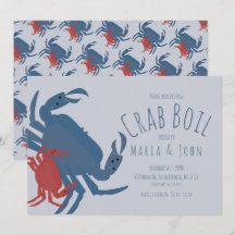Crab Boil Party Birthday Dinner Kräftor Blue