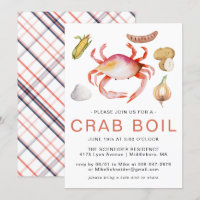 Crab Boil | Seafood Cookout Party-inbjudan
