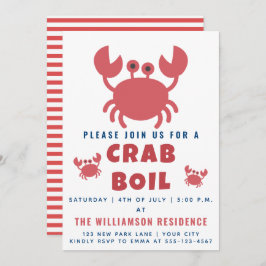 Crab Boil | Sommaren Party / 4 juli Inbjudningar