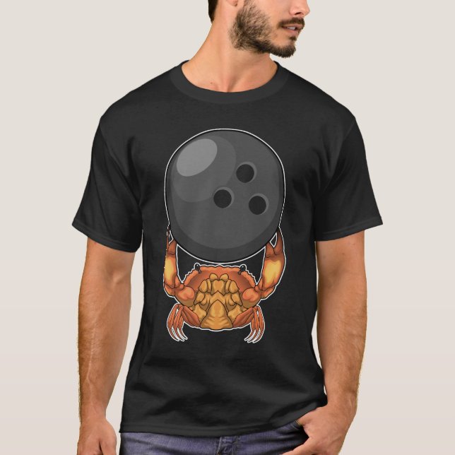 Crab Bowling Bowling ball T Shirt (Framsida)