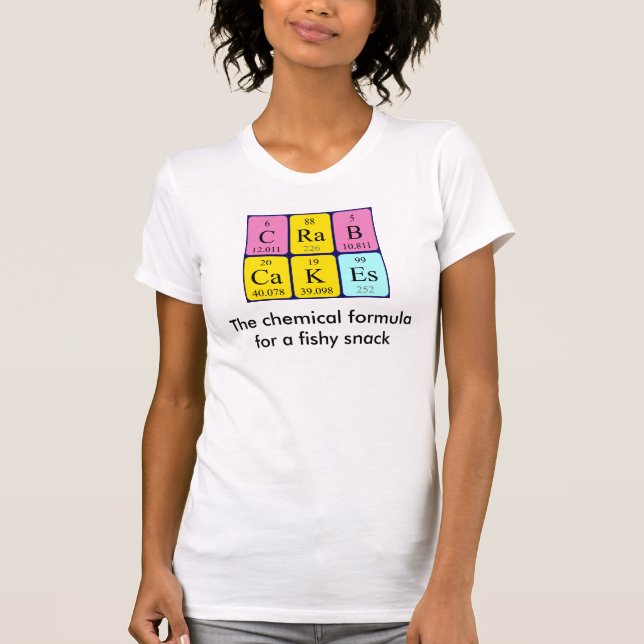 Crab Cakes periodiska bord-frasskjorta T-shirt (Framsida)