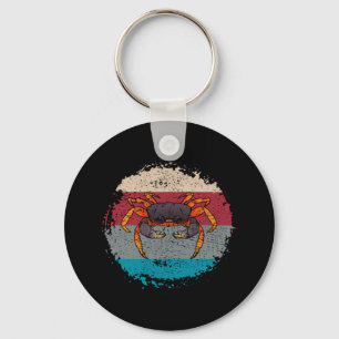 Crab Crabbing Retro Nyckelring