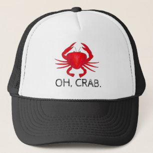 Crab (Crap) Red Baltimore Maryland Crabs Hat Truckerkeps