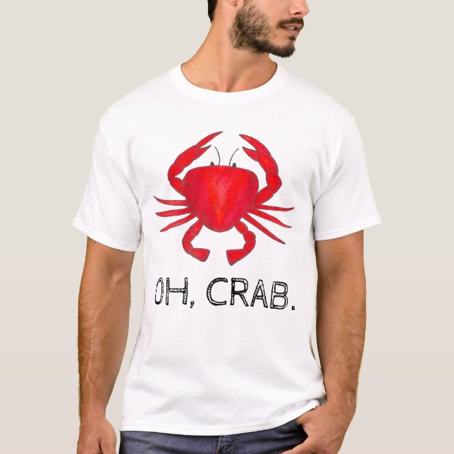 Crab (Crap) Red Baltimore Maryland Crabs Tee (Framsida)