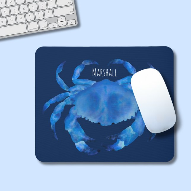 Crab Crustacean Beach Musmatta (blue crab mouse mat)