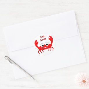 Crab-design Runt Klistermärke