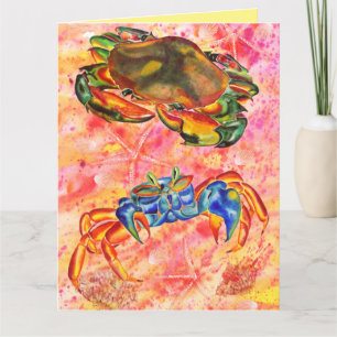 Crab-designkort, tillfällen för hälsning kort