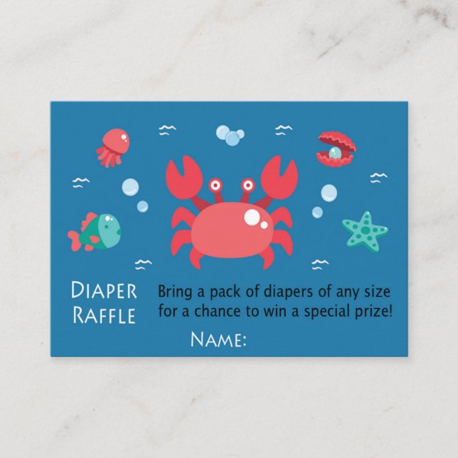 Crab Diaper Raffle Biljett (Framsida)