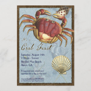 Crab Feast Party - Beach at the Shore Inbjudningar