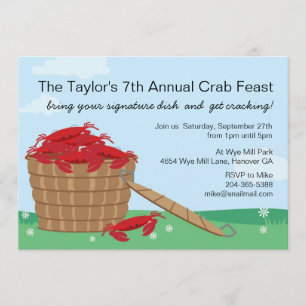 Crab Feast Party-inbjudan Inbjudningar