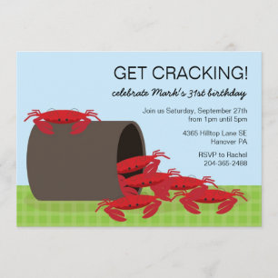 Crab-festinbjudningar för cookout inbjudningar