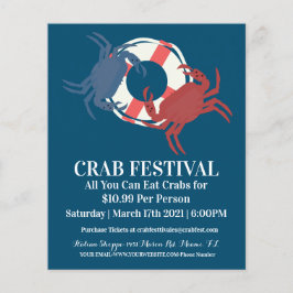 Crab Festival Crab Restaurant Fundraiser Open Flygblad