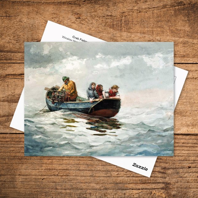 Crab Fishing Winslow Homer Vykort (Skapare uppladdad)