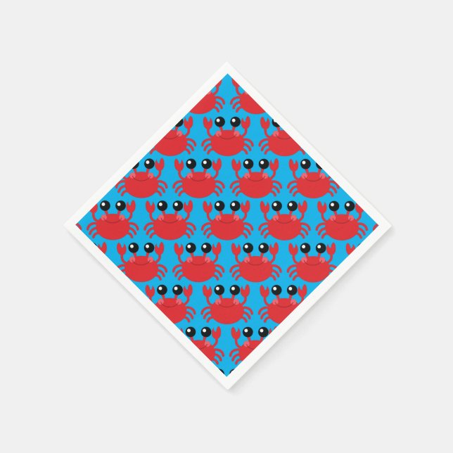 Crab Födelsedagsfest Beach Pappersservett (Hörn)