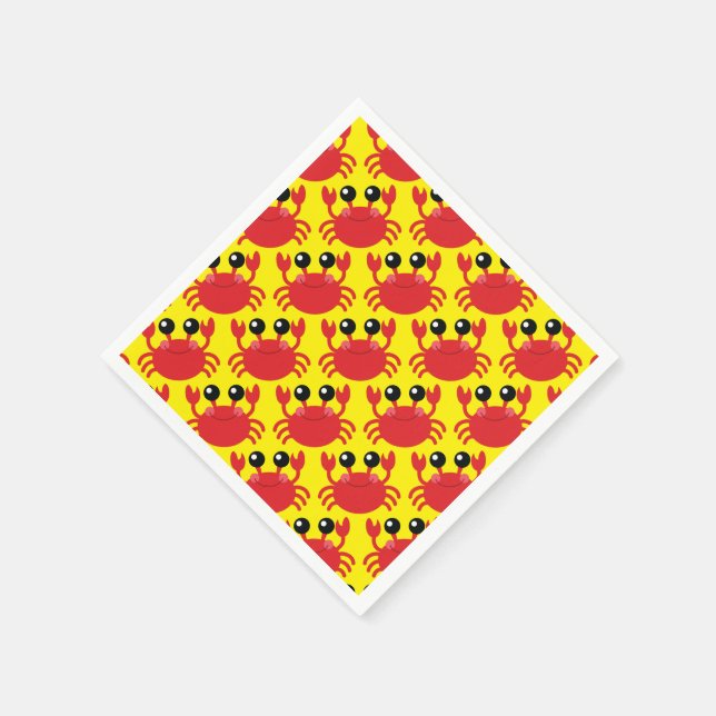 Crab Födelsedagsfest Beach Pappersservett (Hörn)