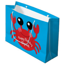 Crab Födelsedagsfest Cute Tecknad Kids Large Gift