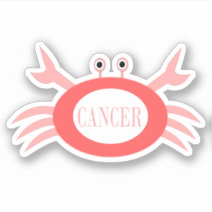 Crab-form för cancerStjärntecken Klistermärken