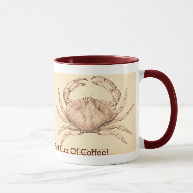 CRAB Funny Crabby humor Coffee Mugg (Höger)